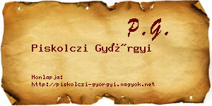 Piskolczi Györgyi névjegykártya